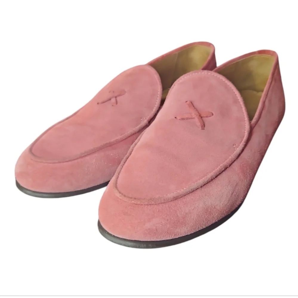 DEL TORO | Pink Suede Milano Loafers 39.5 / US 9.5
